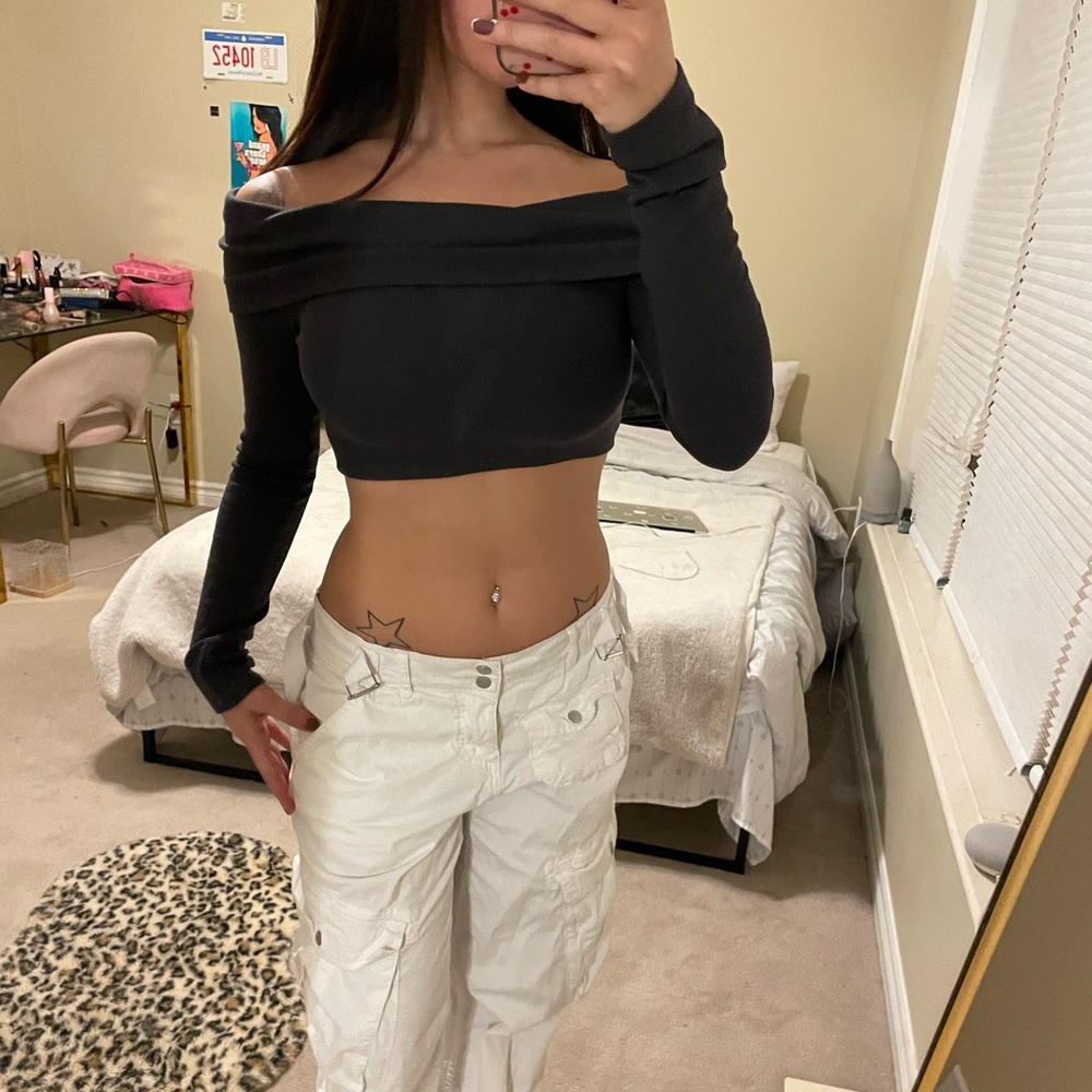 Garage  Off-Shoulder Crop Top